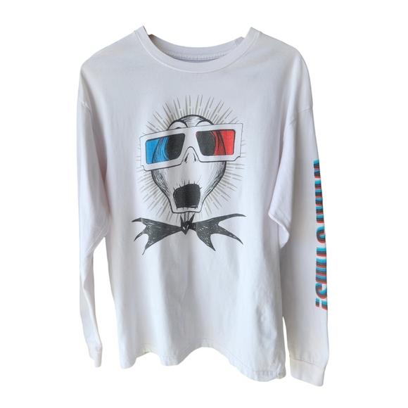 Disney Nightmare Before Christmas 3-D Glasses Two Graphics Long Sleeve Tee L - Picture 9 of 9